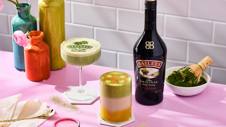 Bailey's Cha Cha Matcha drinks. Bailey's Cha Cha Matcha drinks.