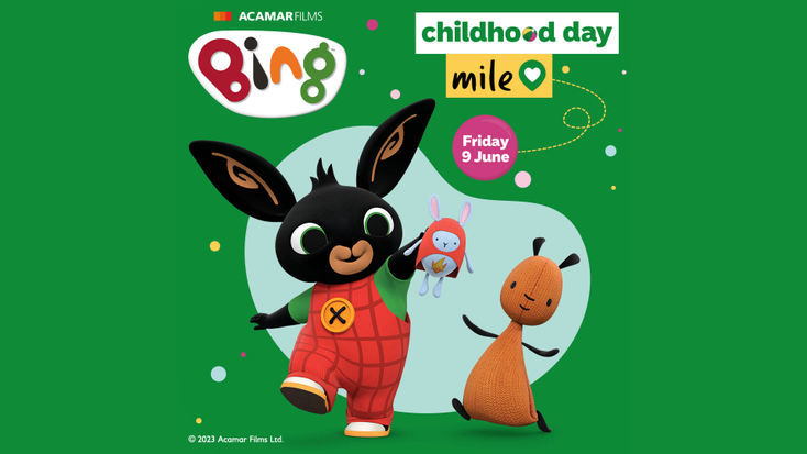Promotional image for Childhood Day Mile, featuring Bing and Flop. Promotional image for Childhood Day Mile, featuring Bing and Flop.