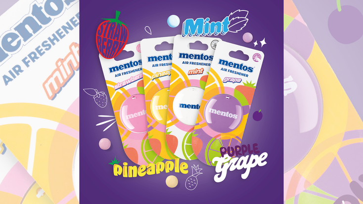 The four Mentos air fresheners. The four Mentos air fresheners.