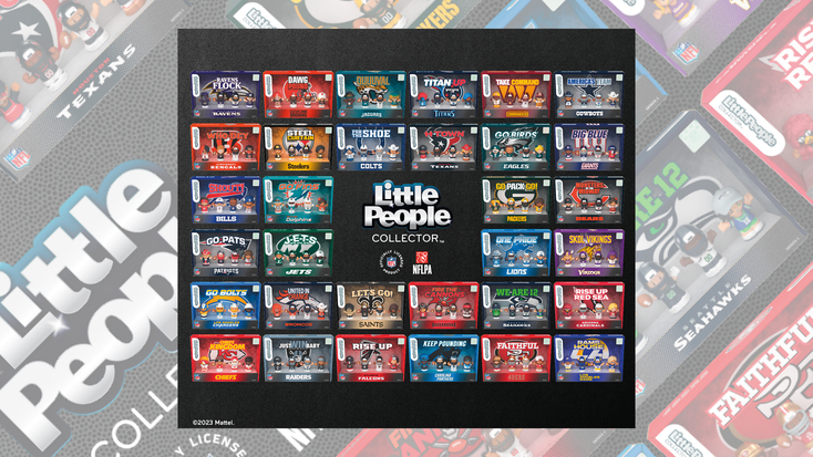 The complete Fisher-Price Little People Collector NFL Series.