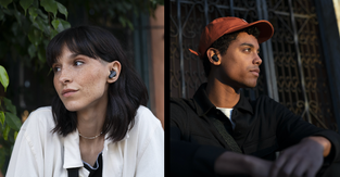 Models wearing Skullcandy in-ear hadphones