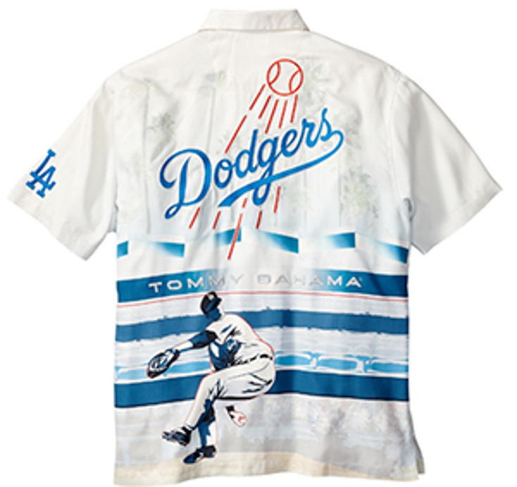 Los Angeles Dodgers Tommy Bahama Aloha America T-Shirt - Light Blue