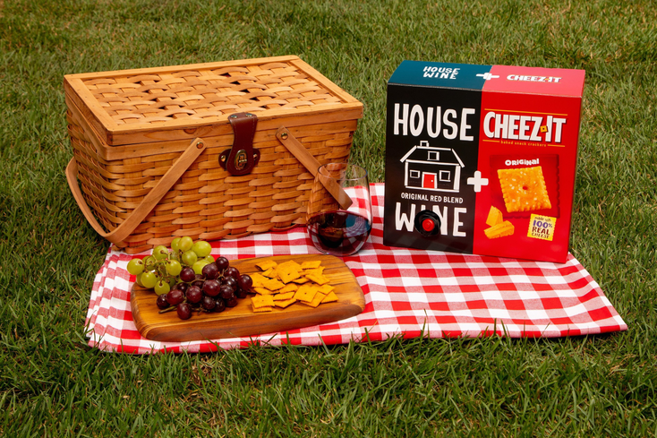 House Wine, Cheez-It Toast to Box Wine Collab