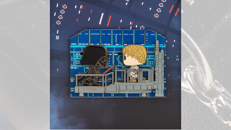 “Star Wars: The Empire Strikes Back” enamel pin. “Star Wars: The Empire Strikes Back” enamel pin.