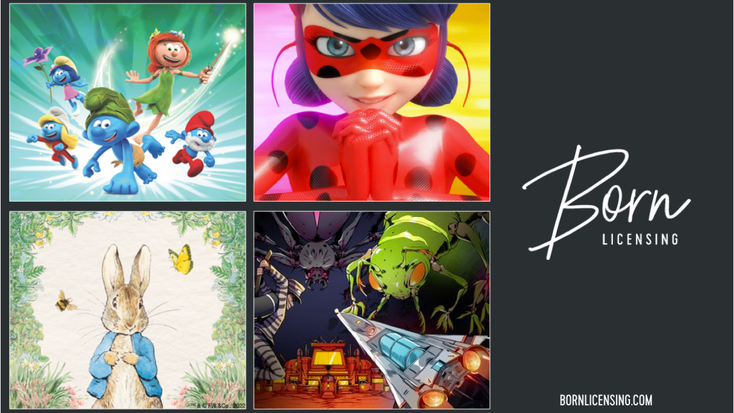 The Smurfs, “Miraculous – Tales of Ladybug and Cat Noir,” Peter Rabbit and Atari properties. The Smurfs, “Miraculous – Tales of Ladybug and Cat Noir,” Peter Rabbit and Atari properties.