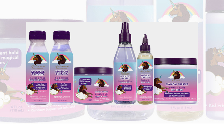 The Magical Beauty Afro Unicorn line. The Magical Beauty Afro Unicorn line.