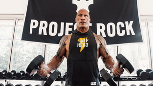 Dwayne "The Rock" Johnson wearing Project Rock’s collection.