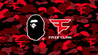 Promotional image for BAPE and FaZe Clan.