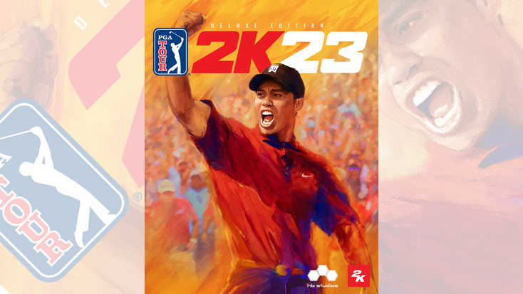 Cover for "PGA TOUR 2K23 Deluxe Edition." Cover for "PGA TOUR 2K23 Deluxe Edition."