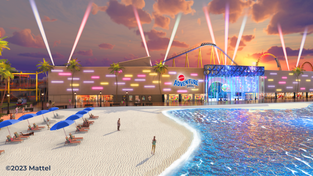 Rendering of Mattel Adventure Park.