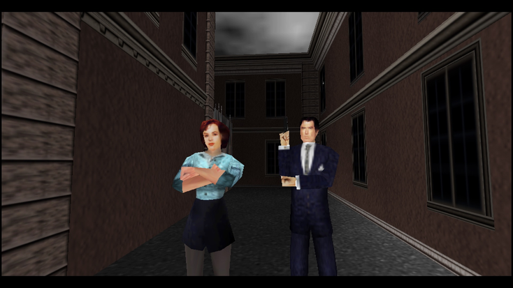 In-game screen from “GoldenEye 007.” In-game screen from “GoldenEye 007.”