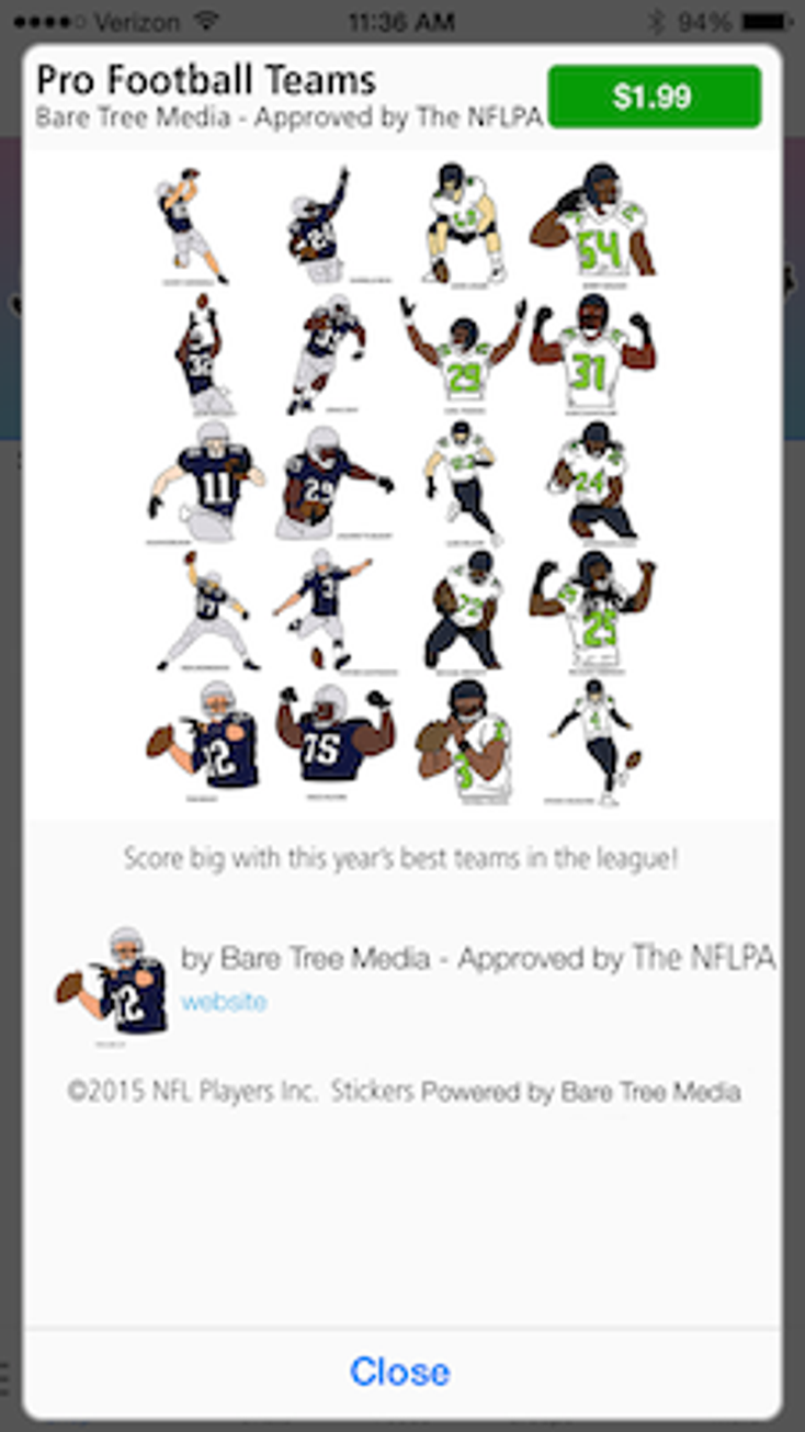 NFLPA Preps for Super Bowl with Stickers
