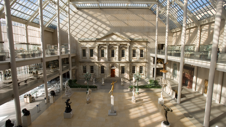 Interior of The Metropolitan Museum of Art.