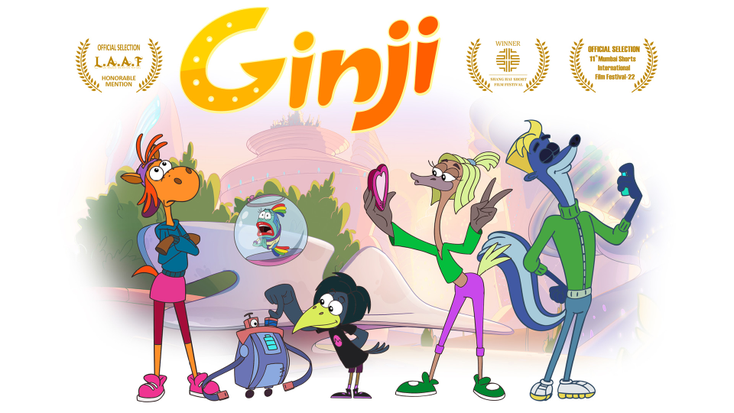 Characters from “Ginji.” Characters from “Ginji.”