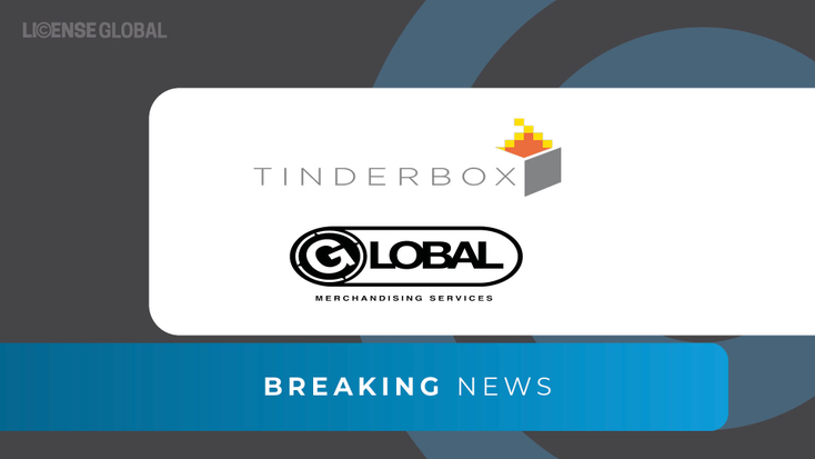 Tinderbox and Global Merchandising Services logos, respectively. 