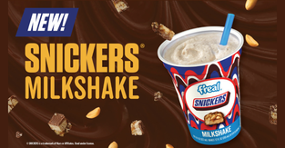 The packaging for F'real Snickers flavor
