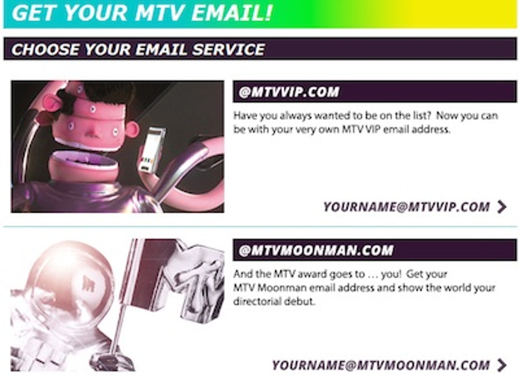 MTV Inks Deal for Branded E-mail