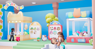 A screengrab showcasing the Squishmallows offerings in Roblox.