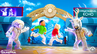 Cirque du Soleil entrance gate on Roblox