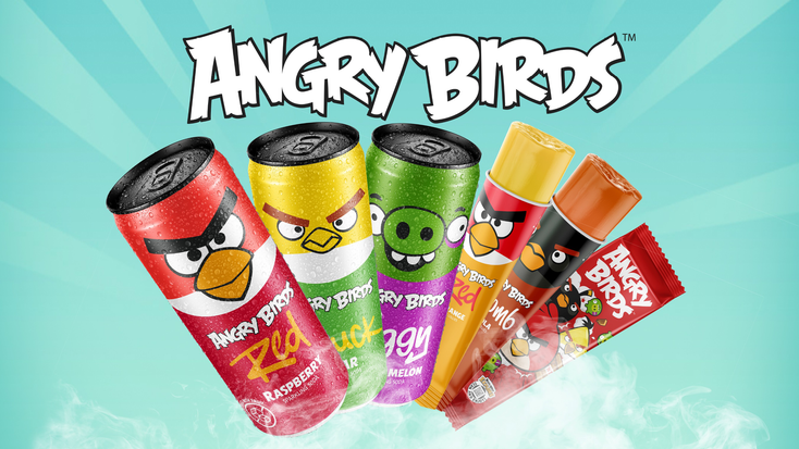 “Angry Birds” soda, ice cream and cake products. 