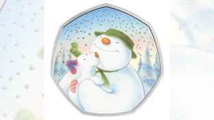 “The Snowman and the Snowdog” 2022 50p coin.