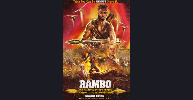 A "Rambo" poster for the "Far Cry 6" collaboration A "Rambo" poster for the "Far Cry 6" collaboration