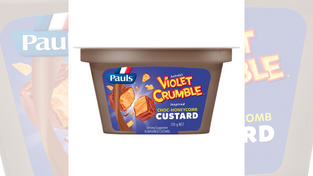 Violet Crumble custard.