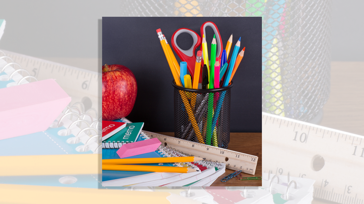 School supplies. School supplies.