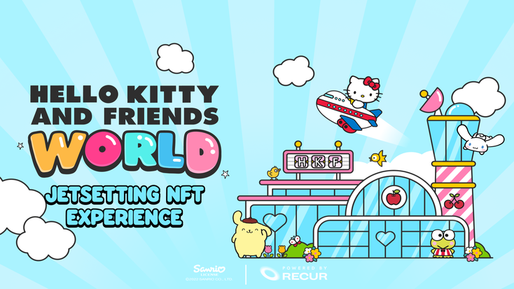 Promotional image for Hello Kitty and Friends NFT Experience.