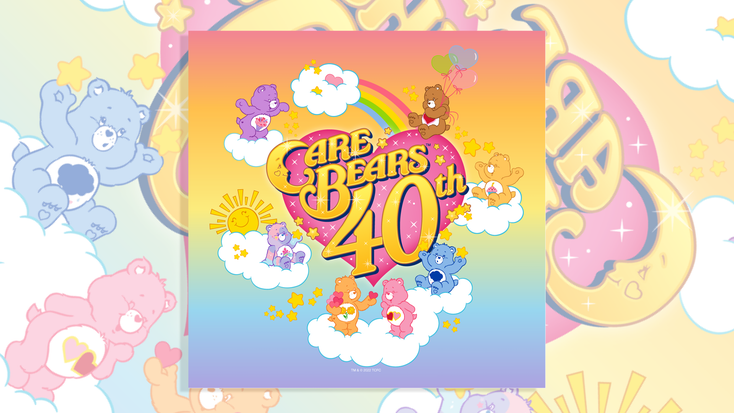 The Care Bears 40th Anniversary logo. The Care Bears 40th Anniversary logo.