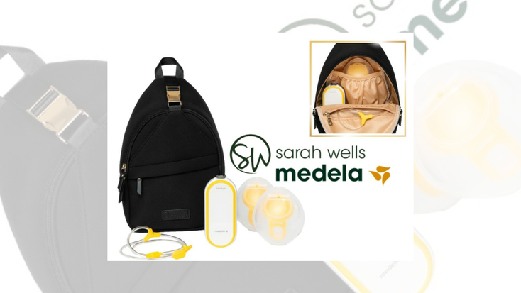 The Sarah Wells x Medela Allie Sling Bag.