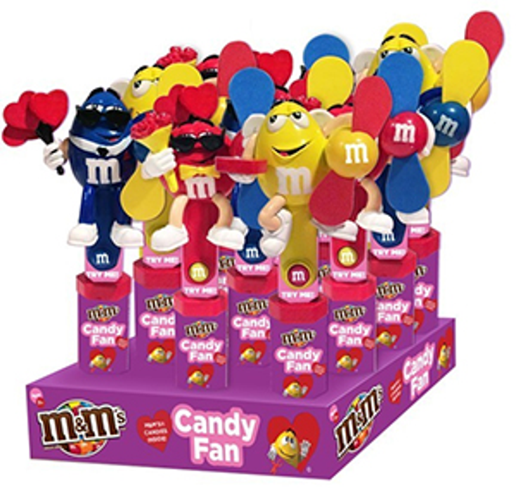 Florence, Italy - 2020, Jan 19: Red M&M character holds a candy