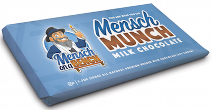 Praim Gives Mensch on a Bench Chocolate