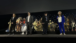 (From L to R): Kathleen Kennedy, James Mangold, Dave Filoni and Sharmeen Obaid-Chinoy