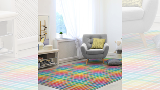 A Crayola x Well Woven rug.