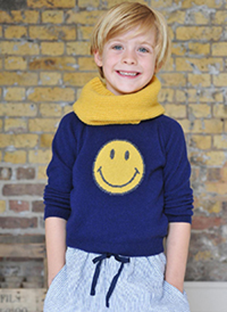 Smiley Stitches Up Cashmere Kidswear