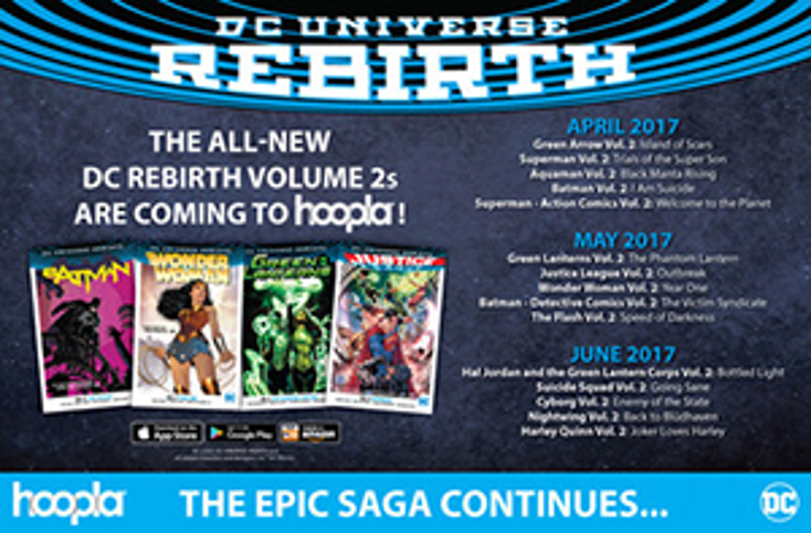Hoopla Expands 'DC Universe Rebirth' Lineup Hoopla Expands 'DC Universe Rebirth' Lineup