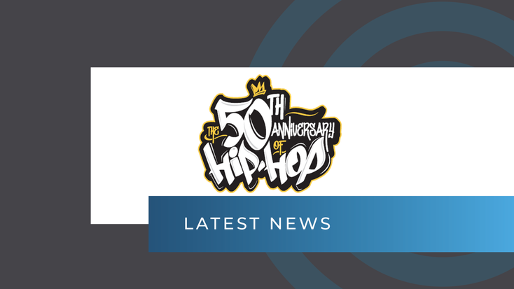 Logo for The 50th Anniversary of Hip Hop. Logo for The 50th Anniversary of Hip Hop.