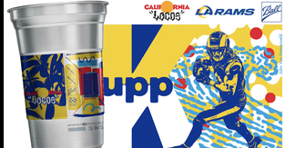 The limited-edition Cooper Kupp memorabilia cup