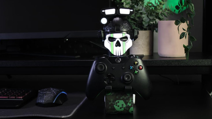 A Call of Duty IKON controller holder. A Call of Duty IKON controller holder.