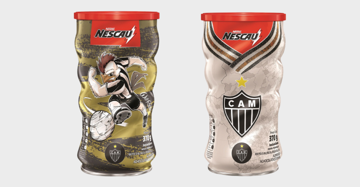 The NESCAU chocolate powder celebrating Clube Atlético Mineiro.