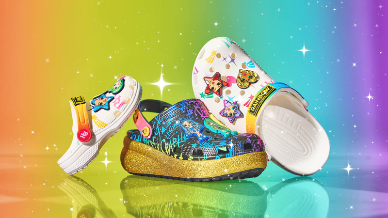 Rainbow High Crocs footwear, FootLocker Rainbow High Crocs footwear, FootLocker