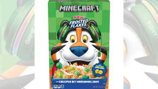 Box for Frosted Flakes Minecraft cereal. 