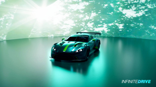 Digital diecast of an Aston Martin Vantage GT.