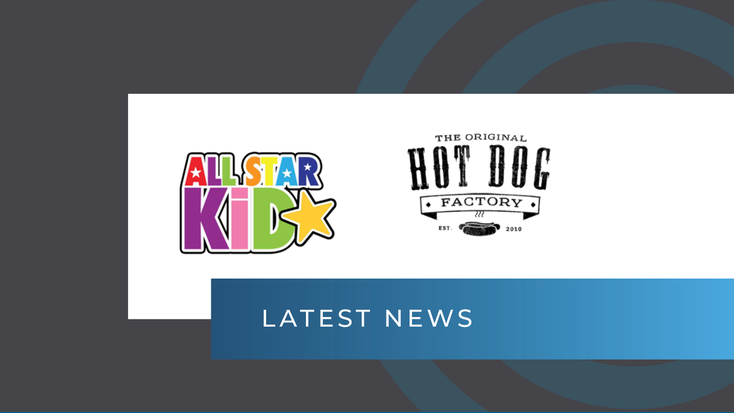 "All Star Kid" and Hot Dog Factory logos. "All Star Kid" and Hot Dog Factory logos.
