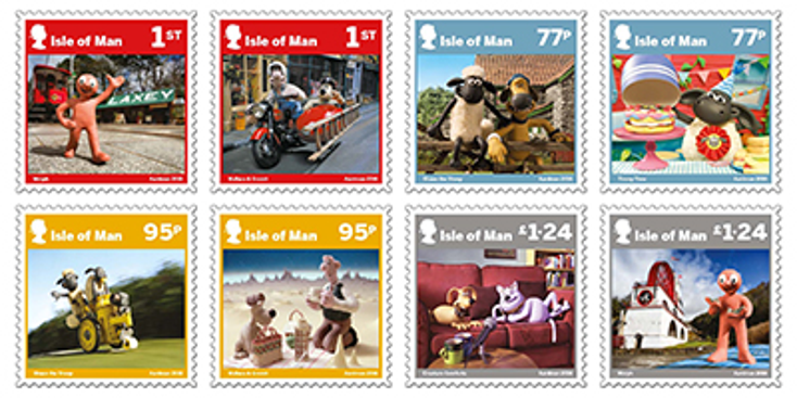 Aardman Teams for Anniversary Stamps