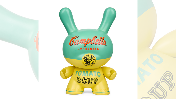 The Andy Warhol Campbell's Soup Teal Dunny.