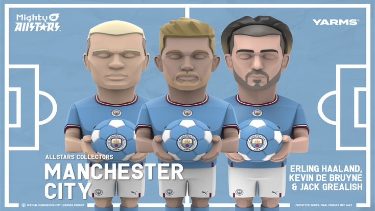 L to R: Erling Haaland, Kevin De Bruyne and Jack Grealish. L to R: Erling Haaland, Kevin De Bruyne and Jack Grealish.