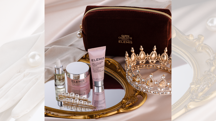 The Elemis x Queen Charlotte collection. The Elemis x Queen Charlotte collection.
