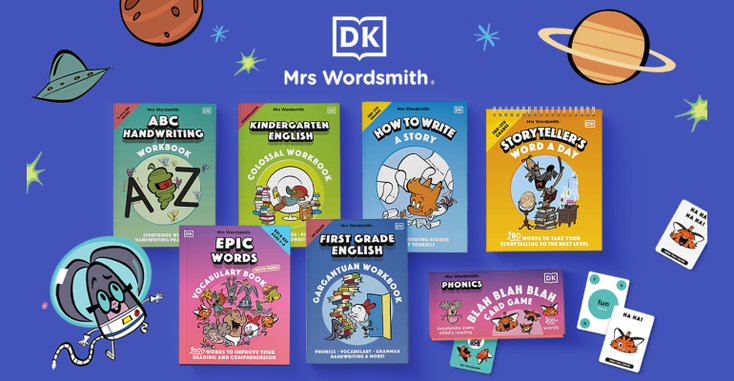 The seven Mrs. Wordsmith titles from DK publishing The seven Mrs. Wordsmith titles from DK publishing